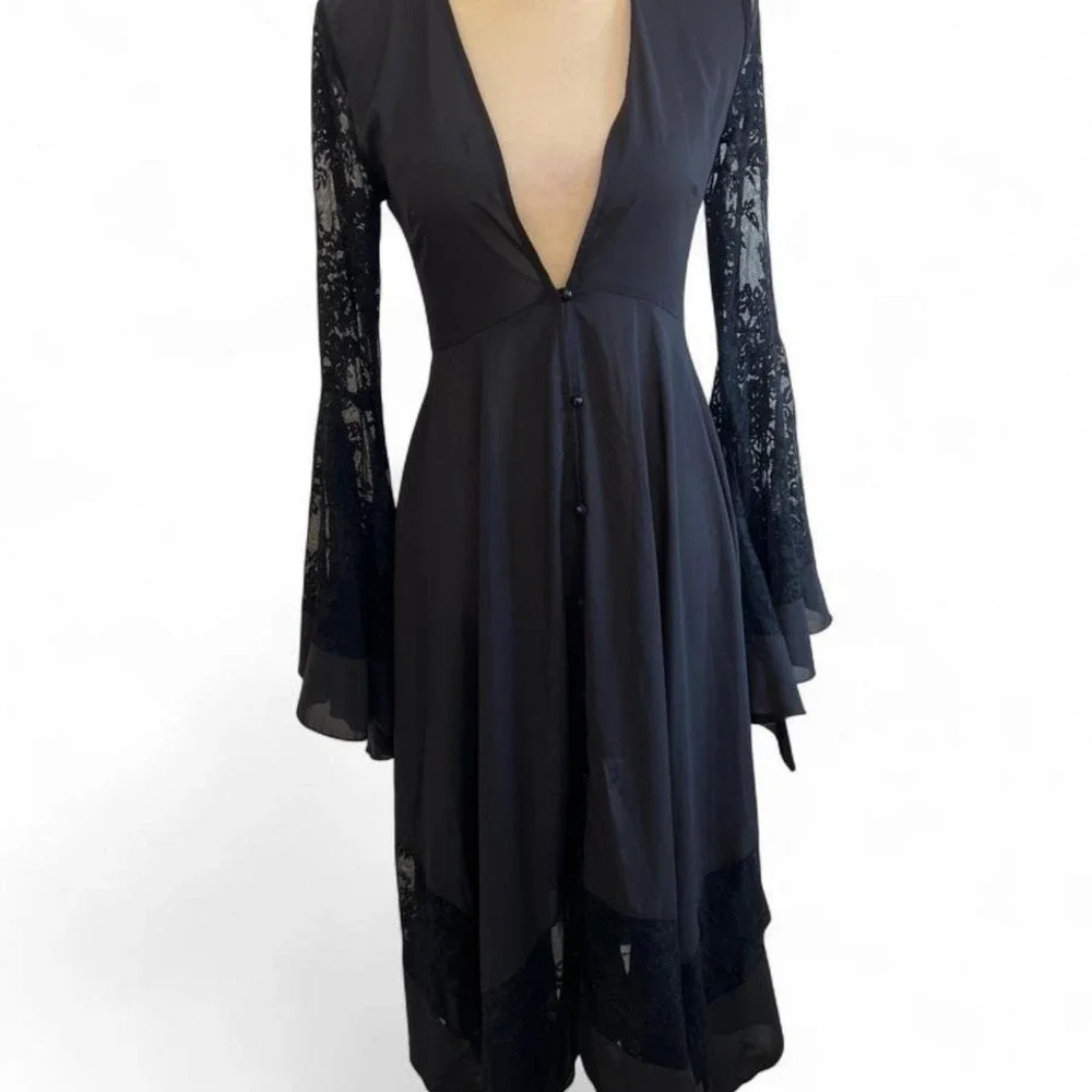 Killstar misty nights maxi lace dress witchy whimsigoth - Picture 2 of 5